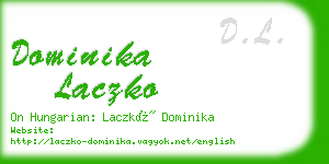dominika laczko business card